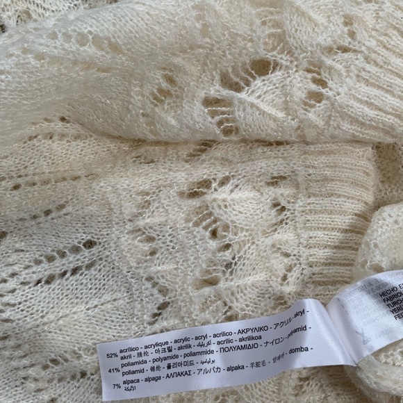 Zara Victorian light weight cream sweater - Picture 6 of 6
